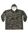 BH100 Oversized hooded Blanket Green Camo colour image